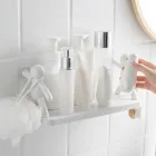 Творча ванна кімната Полиця для зберігання Симпатична біла лялька Лиходій Полиця Самоклеюча ванна кімната Стійки для зберігання косметики