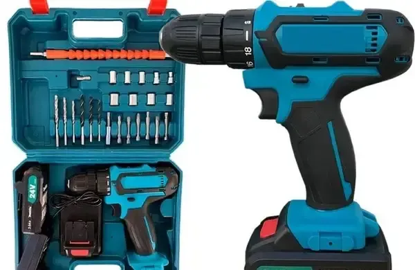 Шуруповерт 24V  з набором інструментів, Акумуляторний шуруповерт