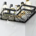 Кутова полиця для ванної кімнати із нержавіючої сталі Corner shower caddy Чорного кольору