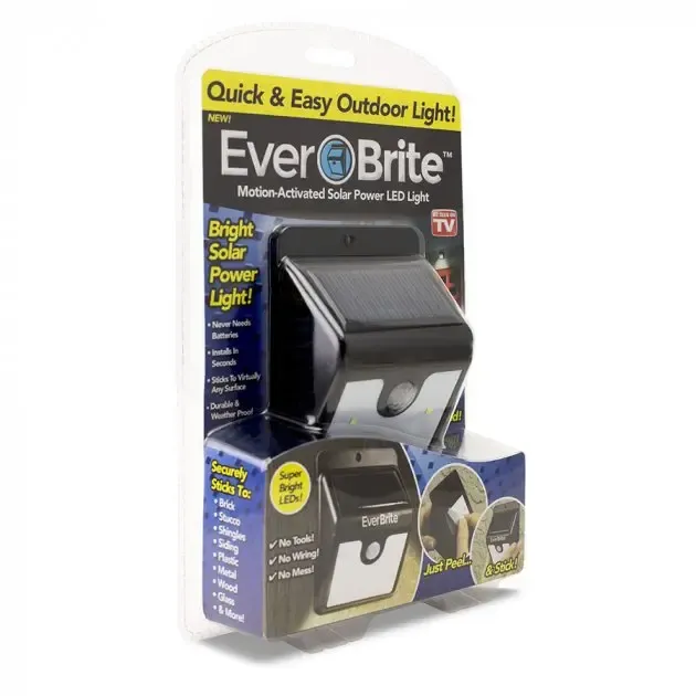 Вуличний світильник на сонячній батареї із датчиком руху Ever Brite