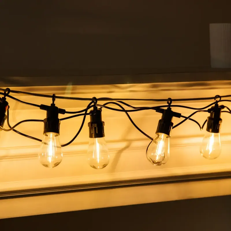 Вулична гірлянда ретро-формату на 10 Led-ламп, довжина 5 метрів, тепле біле освітлення