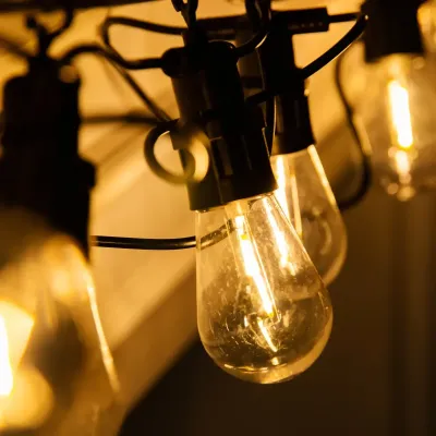 Вулична гірлянда ретро-формату на 10 Led-ламп, довжина 5 метрів, тепле біле освітлення