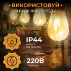 Вулична гірлянда ретро-формату на 10 Led-ламп, довжина 5 метрів, тепле біле освітлення
