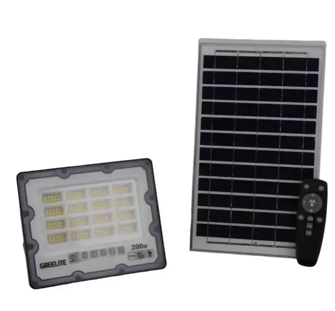 Вуличний ліхтар на стовп потужністю 200 Вт із сонячною панеллю та пультом