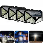 Вуличний настінний світильник Lesko SH-100 на сонячній батареї з датчиком руху 100 LED діодів