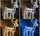 Вуличний новорічний олень із дюралайту маленький 47 см від мережі