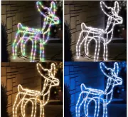 Вуличний новорічний олень із дюралайту маленький 47 см від мережі
