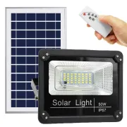 Вуличний прожектор-світильник із сонячною панеллю + пульт, 50W, W722 / Акумуляторний ліхтар на сонячній батареї