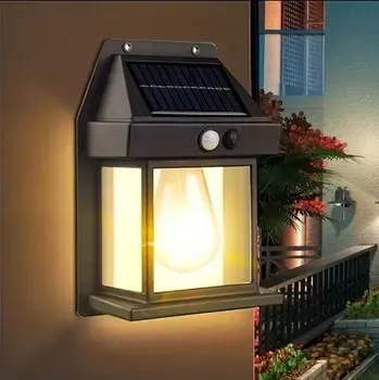Вуличний світильник Solar Interaction Wall Lamp BK-888 із датчиком руху на сонячній батареї