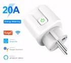 Розумна смарт WiFi розетка 20А з лічильником електроенергії та таймером Біла Розетка Smart Plug з енергометром