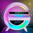 Розумний світильник з будильником/Нічник з бездротовою зарядкою для телефону/Bluetooth-колонка