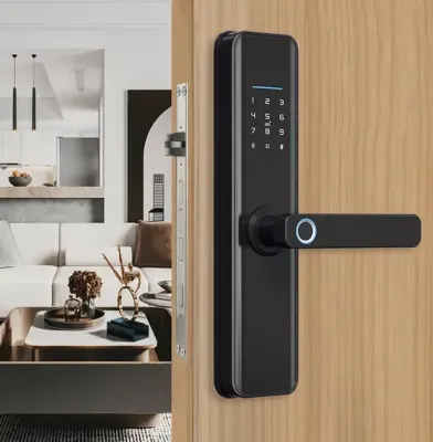 Розумний  дверний замок біометричний замок ручка з відбитком пальця цифровий замок без ключа