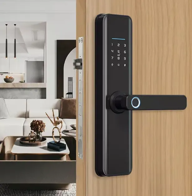 Розумний  дверний замок біометричний замок ручка з відбитком пальця цифровий замок без ключа