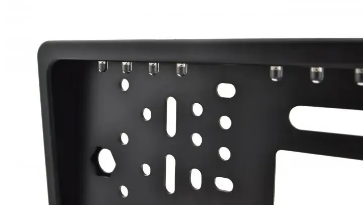 Камера заднього виду в номерній рамці з 4 LED підсвічуванням Black