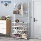 чорна Універсальна вішалка для одягу New simple floor clothes rack 5 полиць