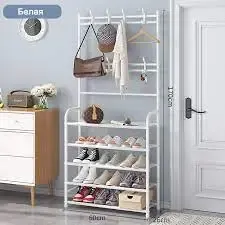 чорна Універсальна вішалка для одягу New simple floor clothes rack 5 полиць