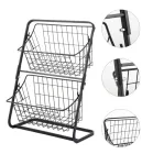 Універсальний кухонний металевий органайзер, двостороння полиця для овочів, фруктів, приправ (39x28x18см)