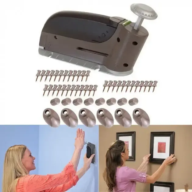Універсальний будівельний домашній степлер цвяхів Insta Hang Supretto