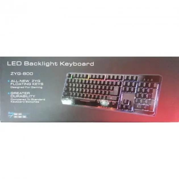 USB комп'ютерна клавіатура ZYG 800 з підсвічуванням