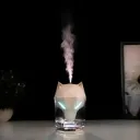 Білий Зволожувач повітря портативний  WOLF Air Humidifier, аромадифузор електричний з резервуаром для ефірної олії, ультразвуковий, 650 мл