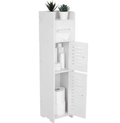 Вузька шафа для ванної кімнати та туалету, тримач туалетного паперу для підлоги PK-01 (80cm*15cm*15cm)