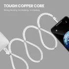 Вічний кабель із магнітними вставками для заряджання micro USB 1 метр