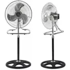 Вентилятор 3 в1 Wimpex 1807 Чорно - Сріблястий підлоговий настільний настінний охолоджувач з 3 швидкостями