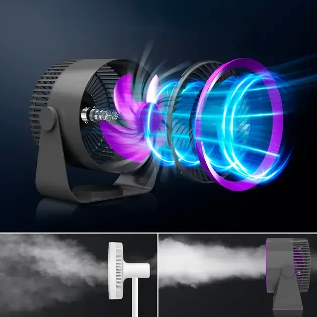 Вентилятор MiJia портативний настільний з акумулятором 4000 мАг