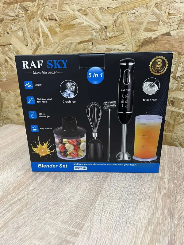 Ручний блендер RAF 1600 w 5 в 1 RS7318