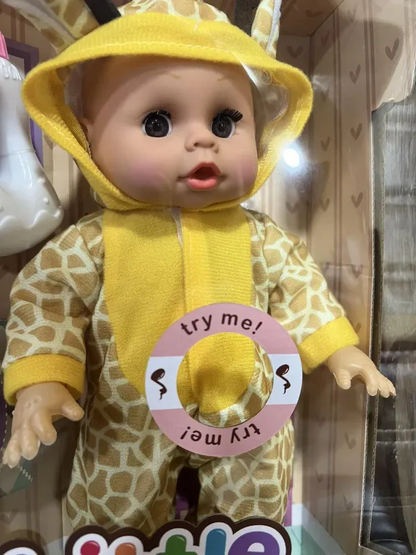 Лялька пупс, що розмовляє з пляшечкою та серветками Little Baby