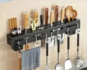 Настінний багатофункціональний органайзер для зберігання кухонного приладдя 30 см