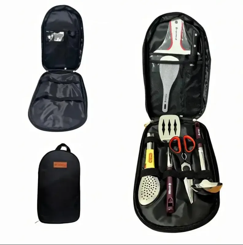 Набір для барбекю 13 предметів, набір для барбекю з нержавіючої сталі в алюмінієвому футлярі, професійний набір для барбекю.