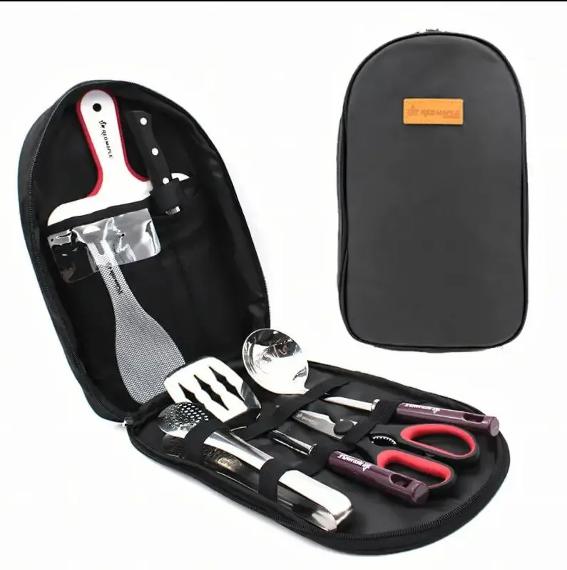 Набір для барбекю 13 предметів, набір для барбекю з нержавіючої сталі в алюмінієвому футлярі, професійний набір для барбекю.