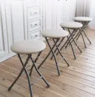 Табурет для кухні складаний м'який 1 шт білий