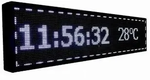 Внутрішній світлодіодний рядок, програмований, 100*20 White (білі LED діоди) внутрішній