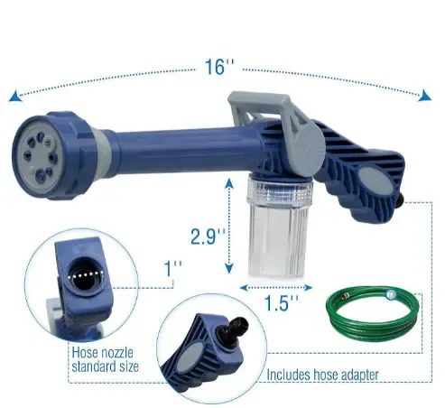 Водомет для миття авто, поливу рослин, розпилювач EZ JET Water Cannon