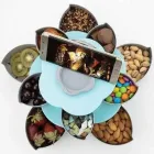 Складна двоярусна цукерка SUNROZ Flower Candy Box, що обертається, для цукерок і фруктів