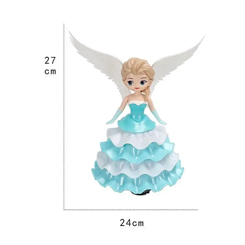 Танцююча лялька-нічник принцеса, що обертається Dancing Angel Ice Princess