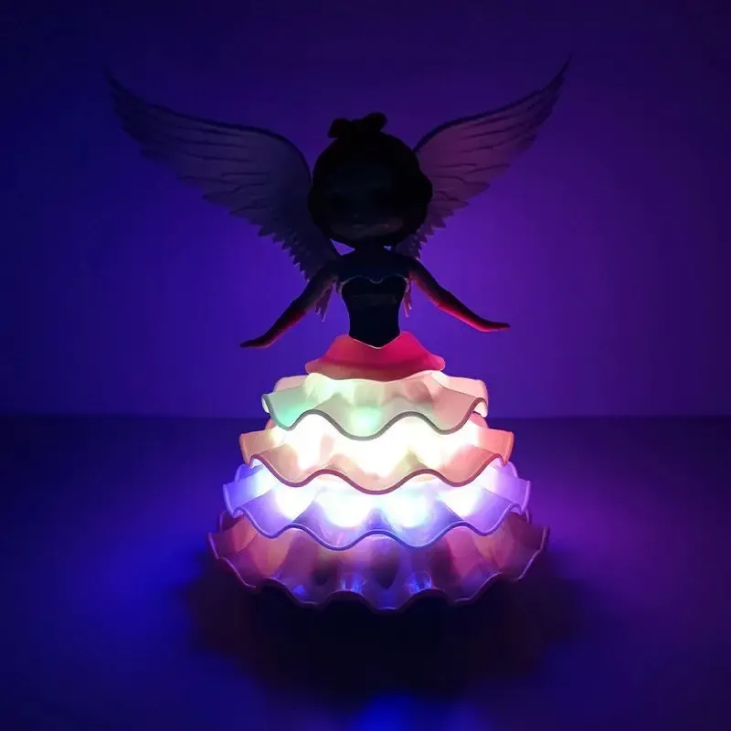 Танцююча лялька-нічник принцеса, що обертається Dancing Angel Ice Princess