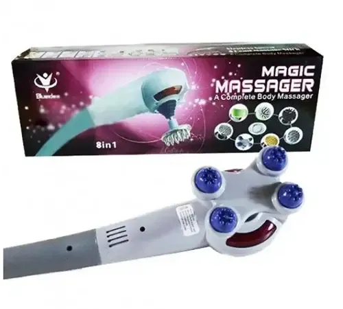 Вібраційний масажер для тіла Magic MassagerMaxtop (8 насадок)