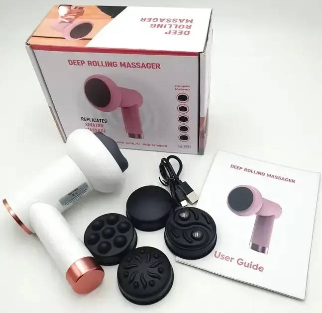 Вібромасажер антицелюлітний акумуляторний масажер Deep Rolling W44