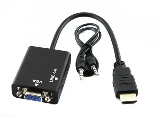 Відеоадаптер HDMI - VGA конвертер відео + аудіо 1080P