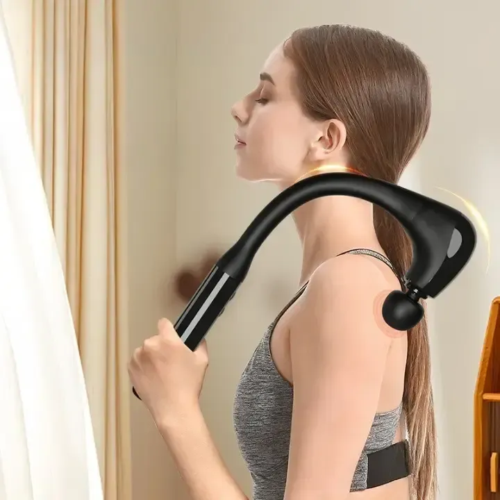 Вигнутий перкусійний масажер для самостійного масажу тіла та м'язів JA-G4 ударний масажер