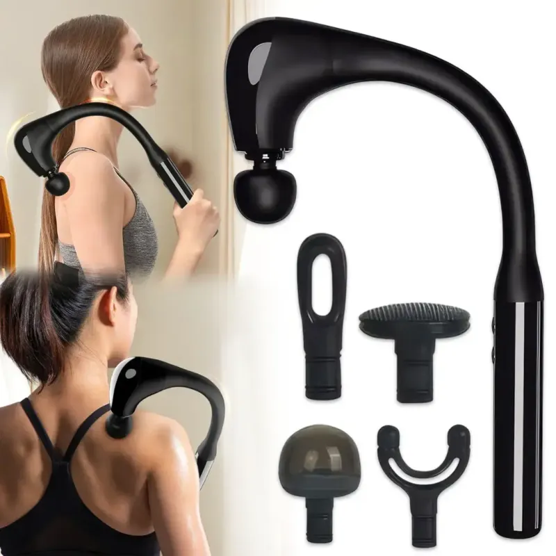 Вигнутий перкусійний масажер для самостійного масажу тіла та м'язів JA-G4 ударний масажер