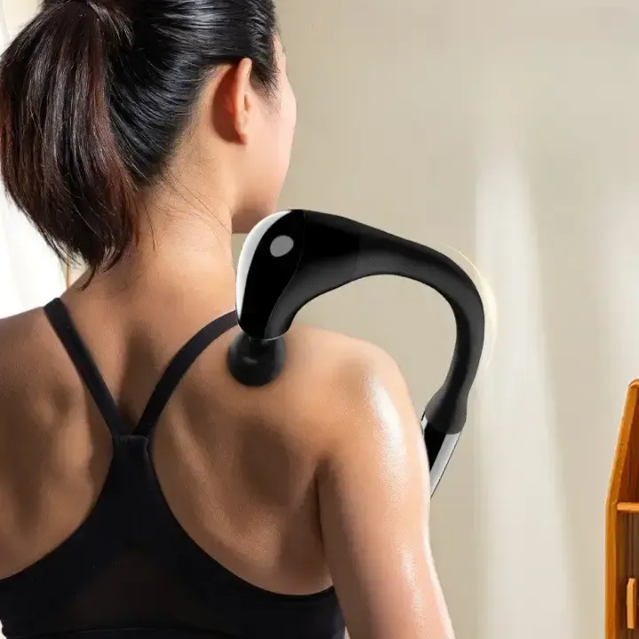 Вигнутий перкусійний масажер для самостійного масажу тіла та м'язів JA-G4 ударний масажер