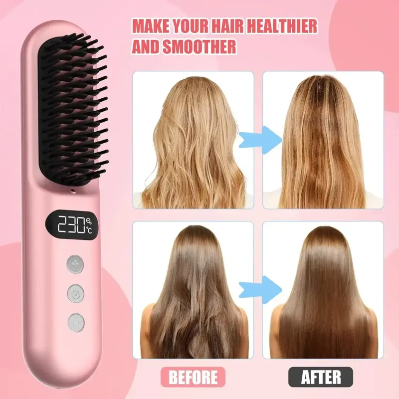 Випрямляюча щітка для укладання волосся Gabrella Hair Straightener Brush