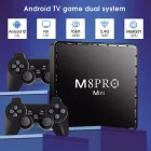 Ігрова андроїд ТВ приставка з Android TV + 2 джойстики M8PRO Mini ретро консоль PS1, Dendy, Sega
