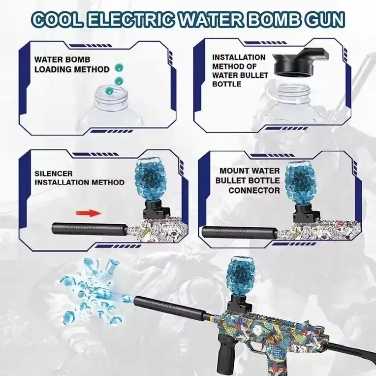 Іграшкові бластери з кульками 25 м Зброя на гелевих кульках OldBro Пістолет-бластер для дітей