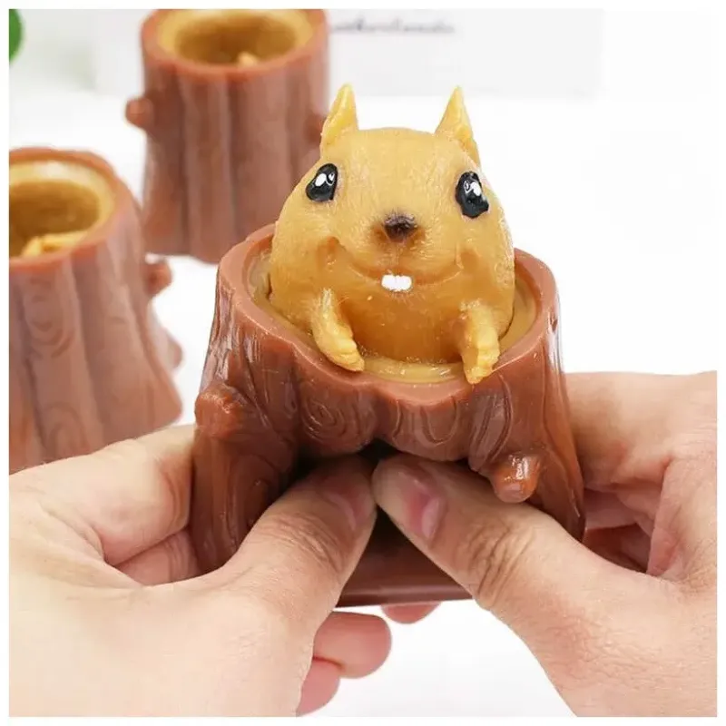 Іграшка антистрес Pop It Фуфлік - білка, що вистрибує