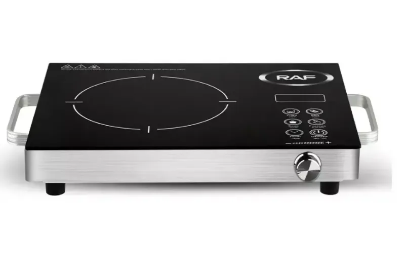 Інфрачервона одноконфоркова електроплита RAF.8003, Електрична настільна плита зі склокераміки для дому, Потужна сенсорна побутова плитка